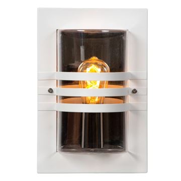 Lucide Privas væglampe H33cm E27 hvid IP44